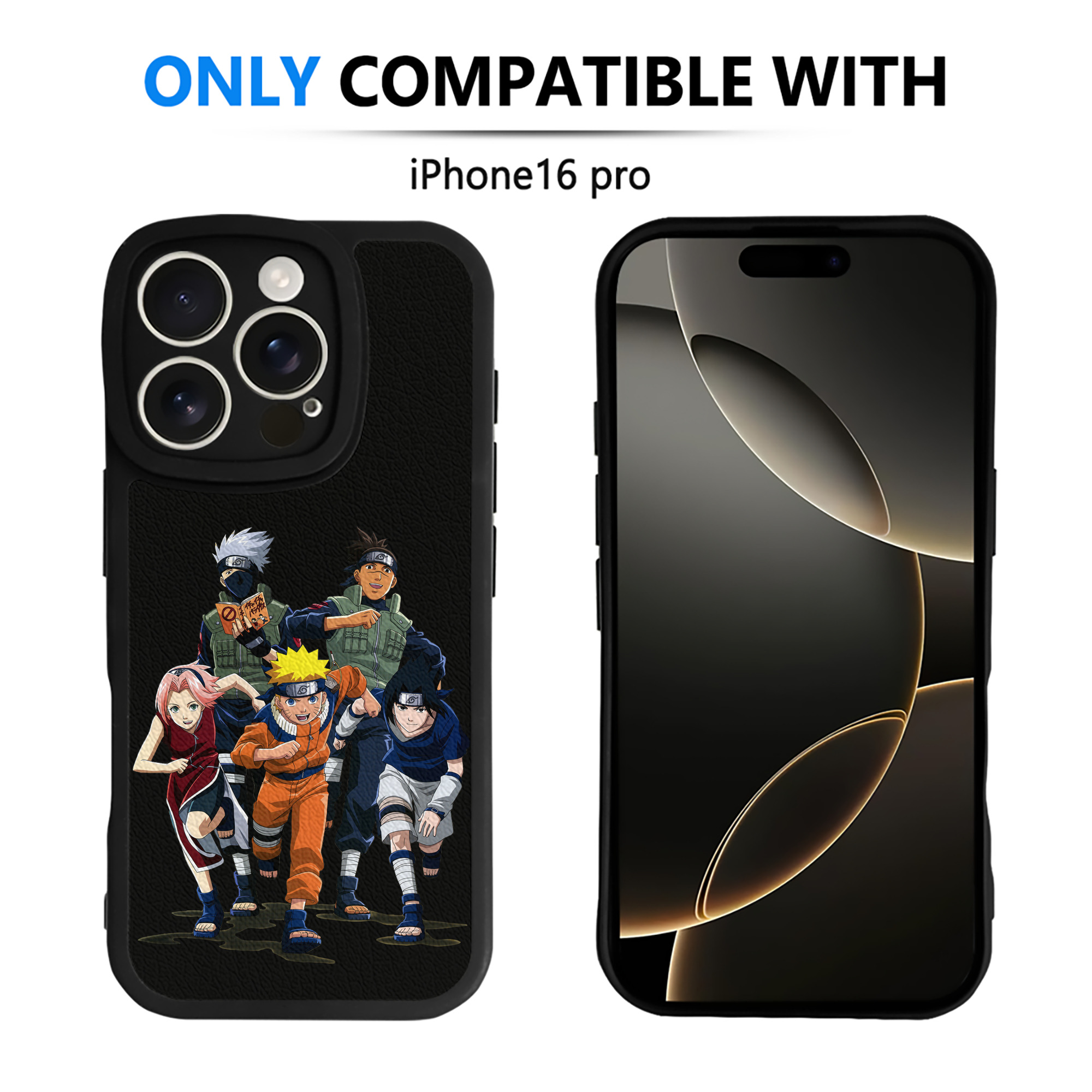 （画像用） NARUTO -ナルト- うずまき ナルト Uzumaki Naruto 【iPhone 16シリーズ対応】シリコンスマホケース（レザー調） 材質：シリコン